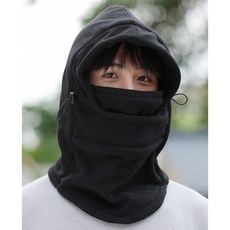 쁘띠꼬모 겨울 넥워머 기모 양털 후드 방한 방풍 겨울 스포츠 오토바이 목토시 바라클라바 GX5101823, 검은색