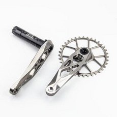 자전거 크랭크 축 산악 셋 네일 설치, 170mm, 11. Titanium Crank 32T
