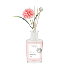 유멜 리드 플라워 디퓨저, 피치코튼, 180ml, 1개