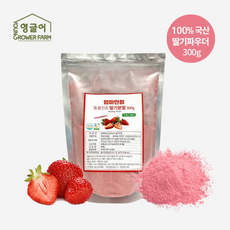 국내산 딸기분말 100% 동결건조 분말가루 과일가루 향이 살아있는 딸기 파우더, 1세트