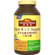 Nature Made 全方位維生素B群加C活力錠 300粒, 1個, 300顆