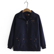 ORZQU 봄 여성 재킷 루즈핏 40대 50대 중년 엄마 꽃무늬 재킷 상의