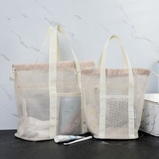 메쉬 목욕 가방 블랙 소형 수영장 사우나 헬스장 휴대용 수납 가방 블랙, 단품, 상세페이지 참조