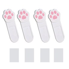 귀여운 고양이 발 변기 리프터 위생적인 홈 오피스 여행용 개봉기 4종, 하얀색