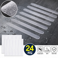 데이레오 안전한 미끄럼방지스티커 24P 투명 논슬립 패드 바닥 안전테이프 욕실 계단, 화이트, 1개 화이트, 1개