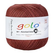Golo 크로셰 실 크로셰 실 핸드 니트 태팅 실 201, 239-블랙 브라운