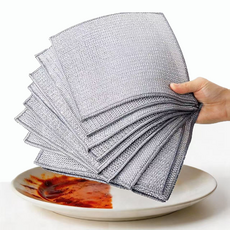 Le Gou 다용도 노스크래치 그물망사 수세미 2겹 양면 메쉬 망사 수세미, 1세트, 20개입