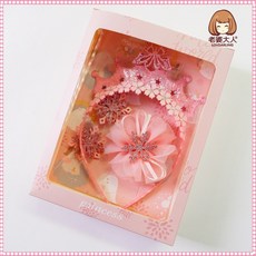 兒童髮飾禮盒：多款童話風公主髮箍髮夾套裝，聖誕禮物首選, No.4, 1個