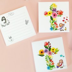 [아트롤링]꽃스티커 십자가액자 만들기(5종랜덤)