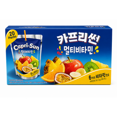 굿픽샵 코스트코 카프리썬 멀티비타민 200ml 0팩 어린이음료 과일주스 비타민음료 대용량 음료세트+고급사탕증정, 20개