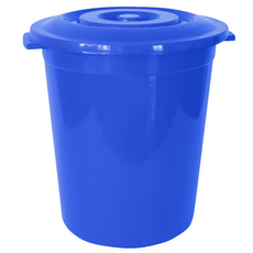 HOUSE 萬能桶附蓋 儲水桶 垃圾桶 收納桶 廚餘桶, 藍色, 1個