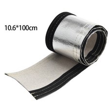 1개입 철선 튜빙 절연 와이어 호스 커버 랩 로-옴 튜브 열 차단 슬리브 2피트 X 4.2인치 알루미늄 외피, 01 China Mainland