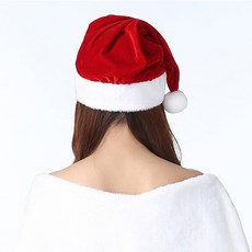 (12개) 극세사 성인 산타모자 반짝반짝 고급색감 융털