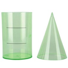 원기둥 원뿔 부피측정 입체도형 실린더 계량용 과학교실 과학수업, 1세트, 1ml
