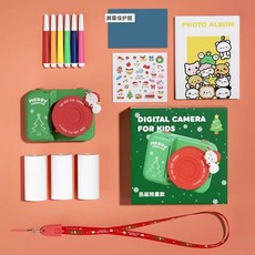 즉석 프린트 인화 사진기 미니 폴라로이드 영수증 감성, J. 크리스마스 한정판 64g 메모리 카드