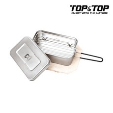 탑앤탑 ST 메스틴 사각 반합 + 찜 받침대 + 면 수납주머니 세트, 1세트