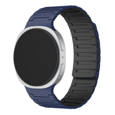 티엑스엘엑스 갤럭시워치 8 클래식 실리콘 마그네틱 자석 밴드 스트랩, 네이비/블랙