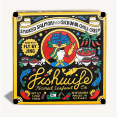 피쉬와이프 훈제 연어 사천 칠리오일 프리미엄 통조림 와인 안주 Fishwife Smoked Salmon with Fly by Jing Sichuan Chili Crisp, 1개, 90g