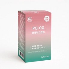 艾思維康 PO·OG 膠原蛋白粉 穀胱甘肽 玻尿酸 專利圓酵母, 1個, 12份