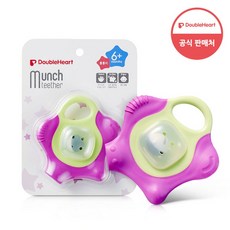 더블하트 먼치티서 치발기, 노꼭지, 스타베리, 1개