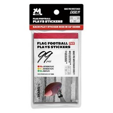 Inwerk 1NMORE 5v5 7v7 플래그 풋볼 손목 밴드 플레이북 청소년 축구 손목 코치를 위한 99피스 플레이 스티커 코치 및 쿼터백(QB) 플레이어를 위한 빠른, 화이트