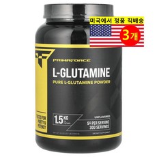 Primaforce L-글루타민 파우더 무맛 L-Glutamine, 3개, 1.5kg