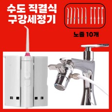 퓨어앤케어 수도 직수 구강세정기 2024 수도직결식 치아 워터 관리픽 물치실, 화이트