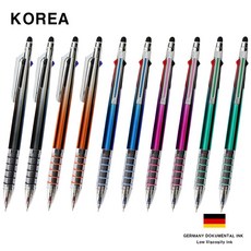 코리아 다색 5링 니들 3색 터치펜 초저점도 독일잉크 고급 볼펜 0.7mm, 10개, 색상혼합