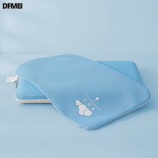 DFMEI A類兒童記憶棉枕頭3-6歲以上四季通用幼兒枕護頸椎助睡眠, 搭配【拆洗枕套-藍】不含枕芯