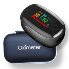 KC인증 산소포화도 측정기 옥시미터 VONIQ 블랙라벨 풀세트, 풀세트(제품+파우치+배터리+한글설명서), 1개