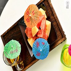칵테일우산 40P 음료 디저트 장식 파라솔픽 파티 미니우산 우산데코 칵테일데코