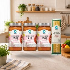 청정원 로제파스타소스 600g 3개 + 스파게티면 500g 1개