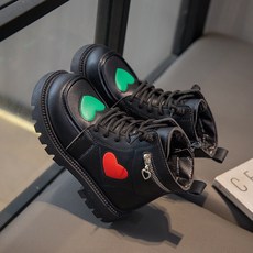 Annie 兒童愛心馬丁靴 童鞋 兒童短靴 女童中筒靴 馬丁鞋