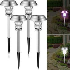 Qualirey 태양열 벌레 재퍼 방수 모기 재퍼 킬러 및 조명 퇴치 램프 실내 실외 사용 정원 파티오용 4개플라스틱 블랙 외부/퍼플 & 웜 라이트 442460, 실버 외관, 퍼플, 화이트 라이트, 스테인리스 스틸