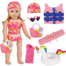 Ebuddy45.7cm18인치인형의류및액세서리-수영복및해변세트여름수영장및해변의상 구명조끼 유니콘튜브 타월등45.7cm18인치인형용인형없음117998, Ebuddy45.7cm18인치인형의류및액세서리-수영복및