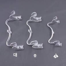 치과 개구기 스테인레스 재료 치아 확장기 오프너 립, 투명 C형 개구기 중형 2 대형 2 B, 1개, 1L