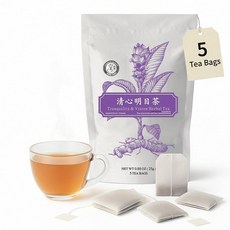 Tranquility & Vision 말린 대추 과일 고지 베리 국화 꽃 및 넬룸보 누시페라 씨가 함유된 허브 티 블렌드 | 편안한 티백 | 프리미엄 허브 티백 및 부드러운, Tranquility & Vision Tea, 25g, 5