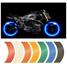 발통마켓 오토바이 휠스티커 반사 데칼 테이프 림 리플렉터 야간, 1개