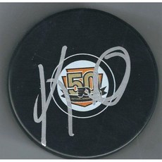 사인 켄 히치콕 필라델피아 플라이어스 50주년 기념 하키 퍽 - 사인 올림픽 퍽, 서명된 켄 히치콕 필라델피아 플라이어스 50주년 하키