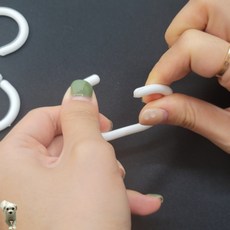 플라스틱 C형 커튼고리 커튼링 화이트, 본상품선택, 1