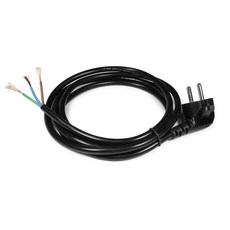 전기 코드선 1.5SQ 3C 접지케이블 전원 코드 파워코드 측면접지선, 1개, (블랙), 2m