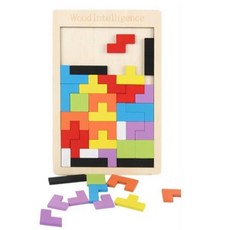 초저학년 수학놀이 테트리스 칠교 도형퍼즐 유아교구 체험완구 조각조합, 42피스, 1세트