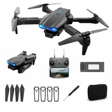 접이식 드론 4K 듀얼 카메라 쿼드콥터 장거리 원격 조종 입문용드론, 배터리*2, 블랙 세트, 1개