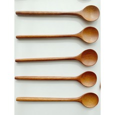 대추나무 우드 디저트 카페 롱티스푼 15cm, 15cm 5P세트