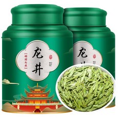 중국녹차 서호용정 시후롱징 우전 용정차 춘차, 용정차 500g 녹차캔 2개 + 선물가방, 2개입