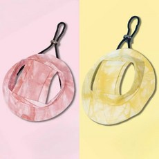 애완동물여름모자 귀달이햇빛차단 소형견고양이, S 머리 둘레 28CM 약 1 0 3 5kg, 레몬옐로우 레드