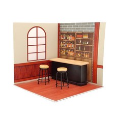 미니어쳐 배경 DIY 피규어 모형 아크릴 풍경 소품, S