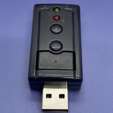 USB介面 7.1聲道外接式音效卡，隨插即用，音量可調，電腦音效升級首選, 1個