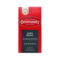 Community Coffee 디카페인 그라운드 커피 미디엄 다크 로스트 23온스 237780, 미디엄 로스트, 473ml