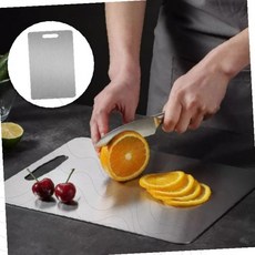 주방도마 스테인리스 양면 과일 채소 절단 위생 항균 미끄럼방지 손잡이, 1개, 상세페이지 참조
